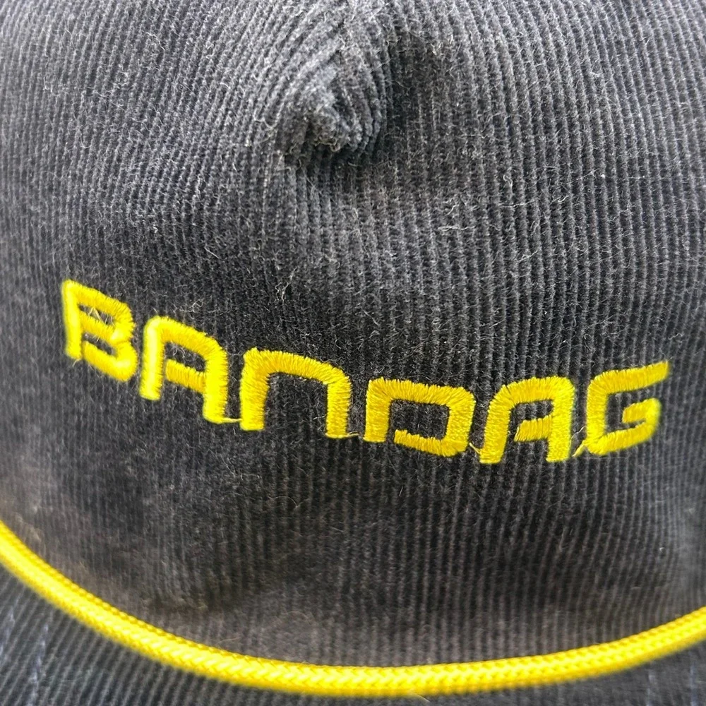 Bandag Logo Mens Navy Blue The Executive Line Corduroy Snapback Hat Vintage OSFM